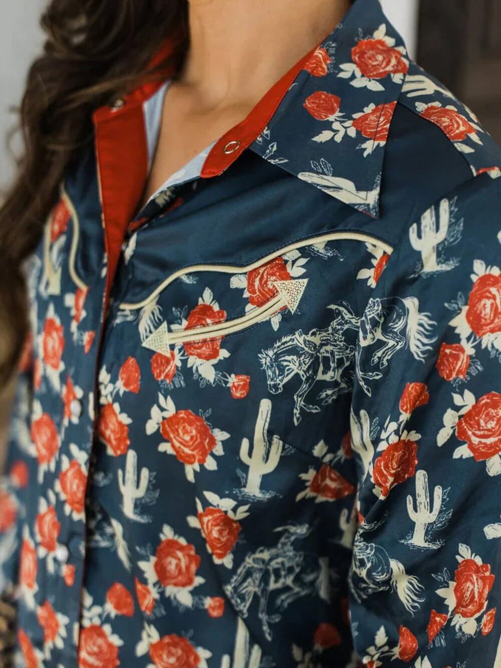Rodeo Quincy Ride Sally Ride Button up - Picture 2 of 3